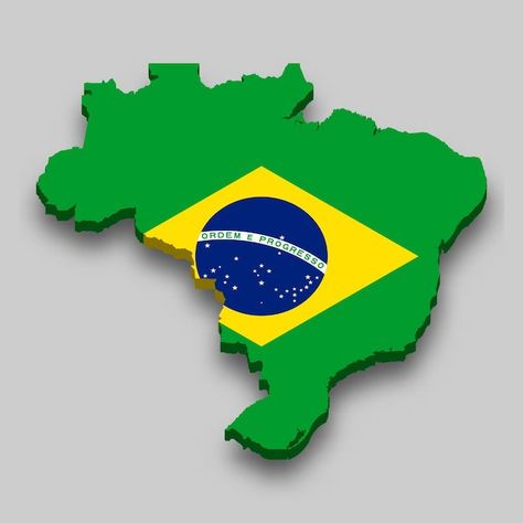 3d isometric map of brazil with national... | Premium Vector #Freepik #vector #brazilian-flag #brazil-flag #brasil #country-map Map Of Brazil, Brazil Map, Isometric Map, Turkish Flag, 3d Isometric, Wallpaper Earth, Flag Vector, Country Maps, Flags Of The World