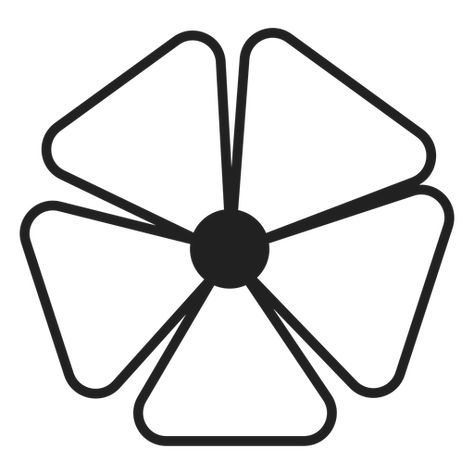 Five petals flower vector #AD , #PAID, #Ad, #vector, #flower, #petals Flower Vector Png, Spring Template, Graphic Desi, Flower Vector, Flower Svg, Plastic Flowers, Educational Projects, Shirt Maker, Vector Png