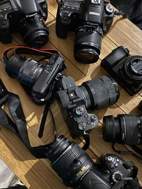 Camera Gear Aesthetic, Camera Equipment Aesthetic, Sony Camera Aesthetic, Videographer Aesthetic, Life Aesthetic Photography, Canon Camera Aesthetic, Rune Kristiansen, Photography Aesthetic Camera, Canon Film Camera