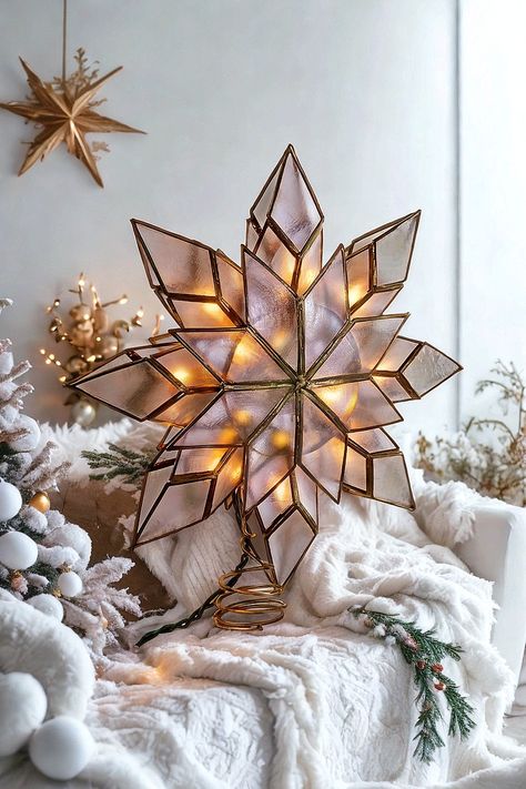 Kurt Adler 8.5-Inch Capiz Star Tree Topper with 10 Clear Lights and 1 Spare Bulb Star Tree, Star Tree Topper, Kurt Adler, Tree Topper, Christmas Tree Toppers, Tree Toppers, Free Delivery, Christmas Tree, Crystals