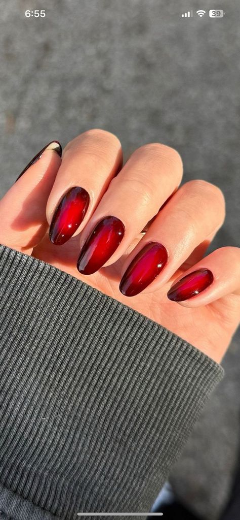 Red Holographic Nails, Red Holographic, Nails Red, Holographic Nails, Red Nails, Nails, Red