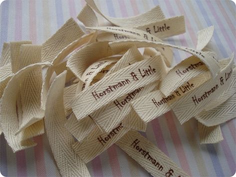 Diy Sew In Labels, Home Made Labels, Made By Labels, Fabric Tags Ideas, Diy Product Labels, Sewing Labels Diy, Craft Labels, Making Labels, Handmade Labels