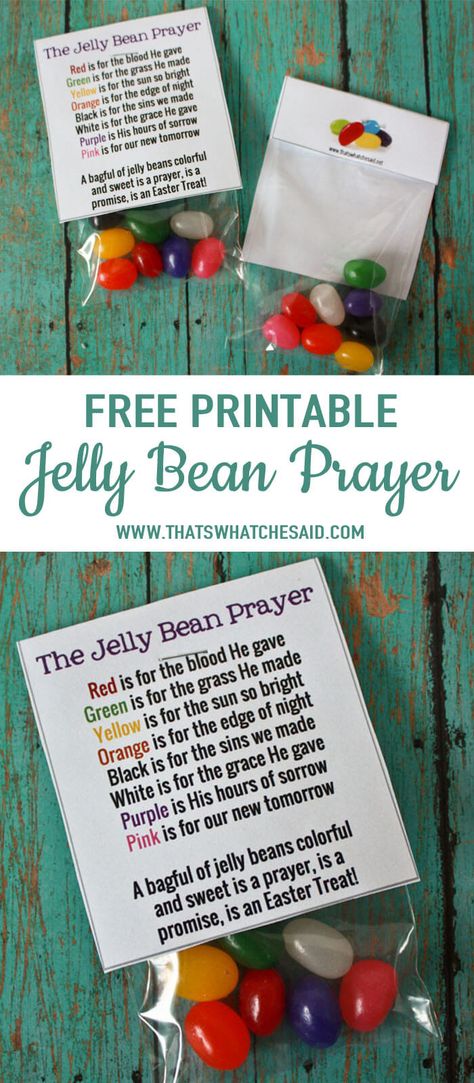 Jelly Bean Prayer, Agape Ideas, Jelly Beans Easter, Treat Toppers, Church Gifts, Christian Crafts, Faith Formation, Church Activities, Church Crafts