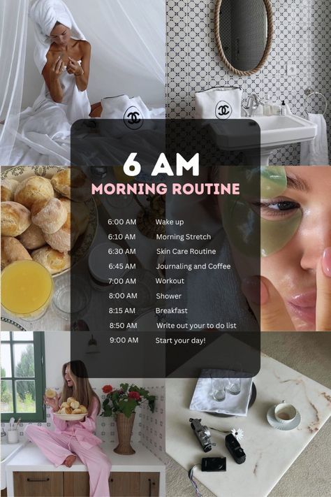 Clean Day Routine, 6 Am Morning Routine Aesthetic, It Girl Day Routine, That Girl 6am Morning Routine, That Girl Morning Routine Weekend, Morning Routine For Working Women, That Girl Aesthetic Routine, Morning Routine Aesthetic List, Early Morning Routine Aesthetic