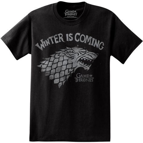 Game of Thrones - Winter is Coming Bold Print - T-Shirt (X-Large) Winter Is Coming Quote, Winter Is Coming Meme, Winter Is Coming Stark, Game Of Thrones Winter, Game Of Thrones Quotes, Game Of Thrones Funny, Design Infographic, Winter T Shirts, Dire Wolf