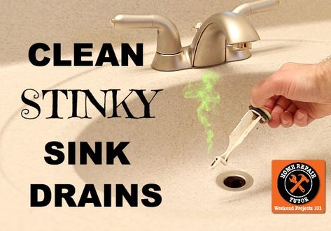 Stinky Drains Remedy, Stinky Sink Drain, Kitchen Drain Smell, Smelly Bathroom Drain, Smelly Sink Drain, Sewer Smell In Bathroom, Unclog Sink Drain, Sink Drain Smell, Shower Drain Smell