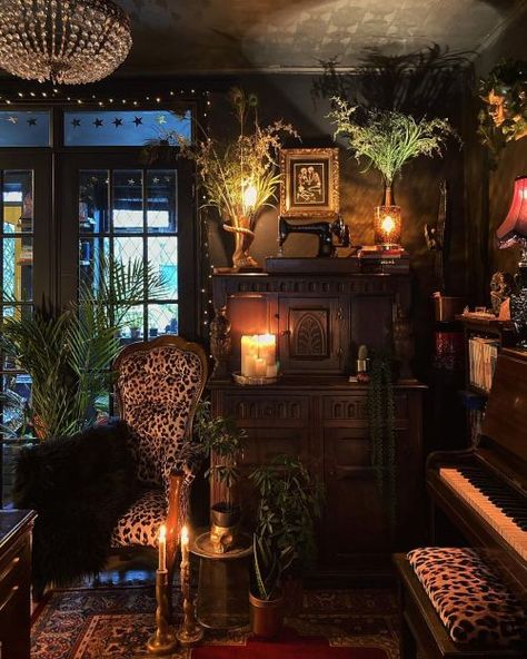 Voice of Nature - itsonlytaken10years Maximalist dark interiors Maximalist Home, Dark Home Decor, Goth Home Decor, Dark Home, Dark Interiors, Dream Room Inspiration, Eclectic Home, Dream Rooms, Dream House Decor