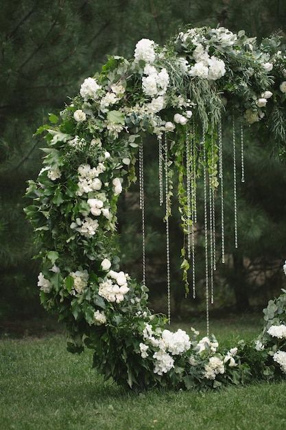 Circle Wedding Arch, Wedding Arches, Most Beautiful Wedding Dresses, Green Backdrops, Wooden Picture Frames, Wooden Picture, Colorful Garden, Bright Stars, Anniversary Celebration