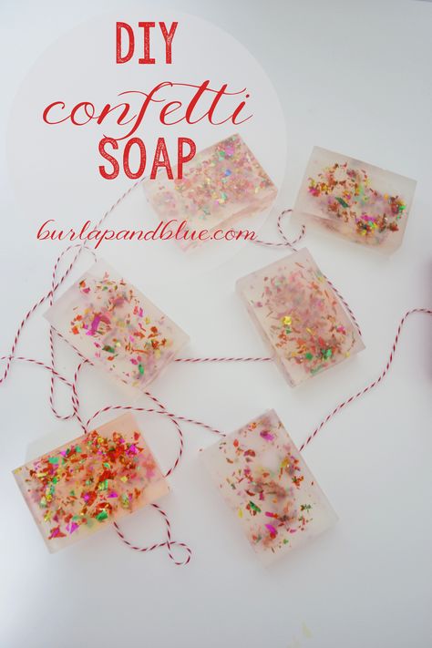 confetti soap diy Confetti Soap, How To Make Confetti, Soap Melt And Pour, Soap Tutorial, Melt And Pour Soap, Diy Confetti, Soap Ideas, Melt And Pour, Soap Making Supplies