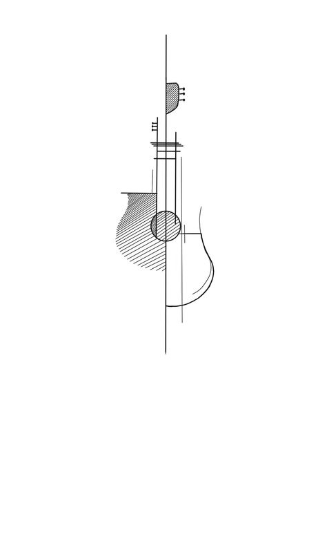 Guitar Geometric Tattoo, Music Concept Tattoo, Music Tattoo Line Art, Guitar Music Tattoo Ideas, Piano Fine Line Tattoo, Line Art Drawings Music, Music Production Tattoo, Music Geometric Tattoo, Guitar Related Tattoos