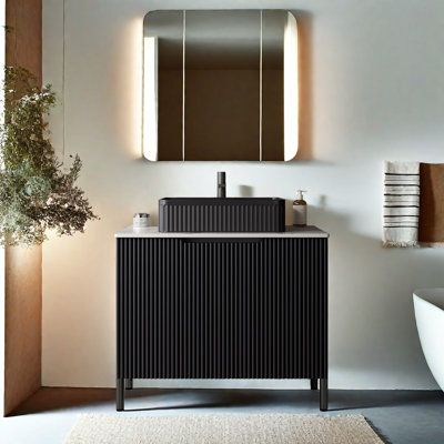 Modern 30-inch Bathroom Vanity/bathroom Storage Cabinet 1 | Wrought Studio Modern 30-inch Bathroom Vanity/bathroom Storage Cabinet 1, Plywood | C111616968_1624195773_1624195774 | Wayfair Canada 48 Inch Black Bathroom Vanity, Bathroom Vanity Modern Wood 30”, Black Plywood, 30" Bathroom Vanity With Drawers, Black Bathroom Vanity 36”, 30 Inch Bathroom Vanity, 36” Black Bathroom Vanity Above Sink, Vanity Bathroom, Bathroom Storage Cabinet