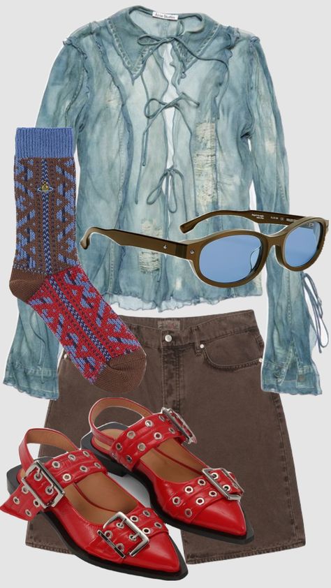 #fashion #style #outfit #shorts #stussy #tops #acnestudios #sandals #ganni #socks #viviennewestwood #sunglasses Outfit Shorts, Vivienne Westwood, Acne Studios, Ootd, Socks, Sunglasses, Sandals, My Style, Quick Saves