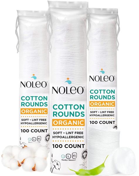 Organic Cotton Rounds Compatible with Makeup Products, Eye Makeup Remover Pads and Baby Wipes, Small, 300 Count - Noleo Wax Station, Best Face Wipes, Small Parts Organizer, Cotton Rounds, Essential Oil Blends Recipes, Makeup Remover Pads, Q Tip, Cotton Swab, Eye Makeup Remover