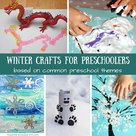 These Winter crafts for preschoolers all fit within some common themes for this age: arctic animals, hibernation, snow/cold and Chinese New Year. Winter Crafts For Preschoolers, Crafts For Winter, Process Art Preschool, Arts And Crafts For Toddlers, Fine Motor Play, Easy Preschool Crafts, Winter Crafts Preschool, Yarn Crafts For Kids, Winter Unit