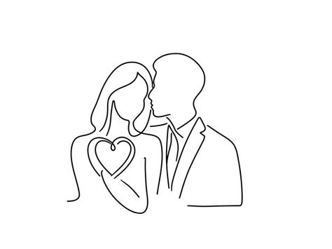 Line drawing of man and woman | Premium Vector #Freepik #vector #couple #wife #husband #love Husband Drawing, Wife And Husband, Guy Drawing, Husband Love, Line Drawing, Premium Vector, Graphic Resources, Men And Women, Drawings