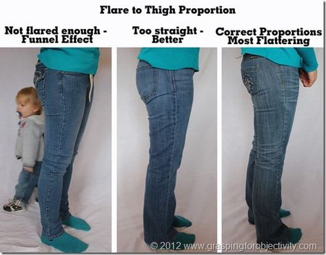 Flare Vs Bootcut Jeans, Bootcut Vs Flare Jeans, Pocket Placement, Flattering Jeans, Clothing Tips, Buy Jeans, All Jeans, Perfect Jeans, Plus Sized