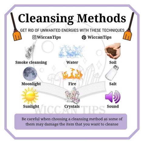 Choose the right cleansing method to get rid of negative energies from you mind, tour body, your house and items House Witchcraft, Cleansing Witchcraft, Wiccan Tips, Witchy Notebook, Cleansing Methods, Sound Cleansing, Shadow Book, Alternative Living, Witch Tips