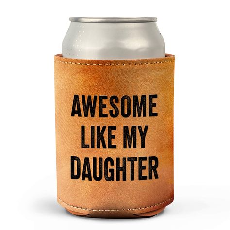 PRICES MAY VARY. PERFECT FATHERS DAY GIFTS FOR DAD FROM DAUGHTER - This dad leather can cooler is a sure hit for fun-loving and cool dad. It makes a fantastic choice for father's day gift ideas. Great fathers day gifts from daughter, father's day gifts, fathers day gifts from wife, dad gifts for fathers day, fathers day gifts from kids, step dad fathers day gifts, fathers day gift ideas, bonus dad fathers day gifts. GREAT CHRISTMAS GIFTS FOR DAD - Our dad can cooler is suitable for one of the mo Gifts For Fathers Day, Gifts For Dad From Daughter, Dad Birthday Gifts, First Time Dad Gifts, Birthday Gifts For Dad, Daughter Christmas, Happy Birthday Dad, Can Holder, Best Dad Gifts