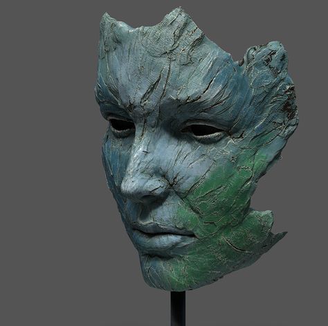 Meomai Art, Face Mask Sculpture, Plaster Mask, Clay Mask Art, Mask Artwork, Substance Painter, Masks Art, Dark Art Illustrations, Pottery Sculpture