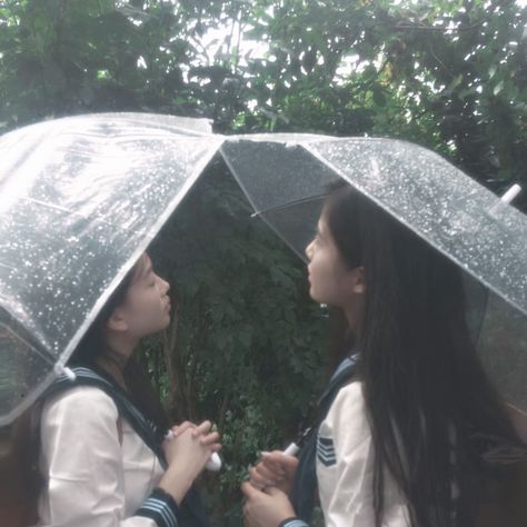 Cool With You Aesthetic, Sawako Aesthetic Core, Lamp Girl Aesthetic Japan, Rain Core, Shoujo Aesthetic, Girl In The Rain, Japan Core, Aesthetic Rain, Girl In Rain