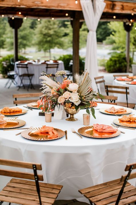 Boho Burnt Orange Wedding Table, Boho Tablescape Wedding, Greenhouse Boho, Table Placement Cards Wedding, Boho Table Centerpieces, Long Wedding Table Decorations, Boho Wedding Tablescape, Bridesmaid Dresses Light, Bohemian Table Decor