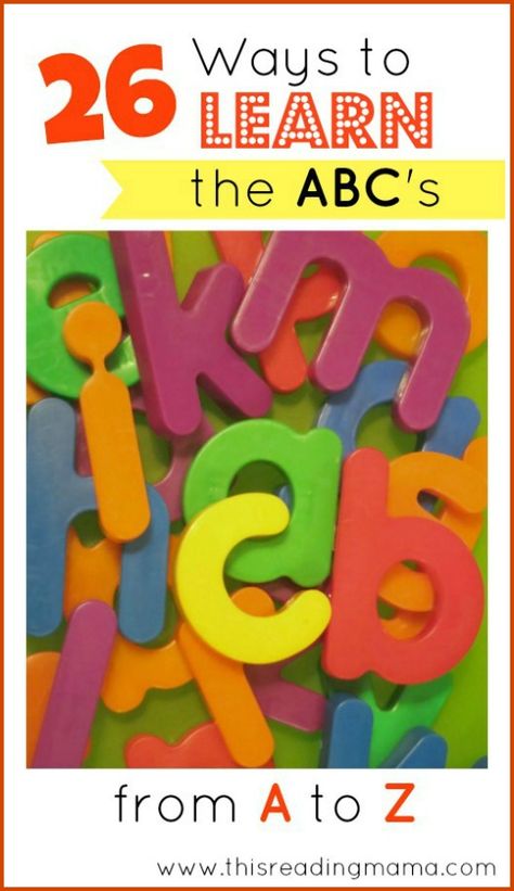 26 Ways to Learn the ABCs: From A to Z! | This Reading Mama Phonic Charts, Arts Preschool, Teach Handwriting, Abc Centers, Educational Play, Abc Activities, Learning Abc, Preschool Literacy, Alphabet Crafts