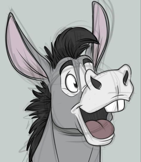 Torrey on Instagram: “#donkey #cartoon #drawing #sketch #digitalart #wacom #clipstudiopaint” Cute Donkey Drawing Art, Donkey Cartoon, Donkey Drawing, Horse Cartoon, Easy Animal Drawings, Cartoon Drawings Of Animals, Cute Donkey, Pig Art, Book Artwork