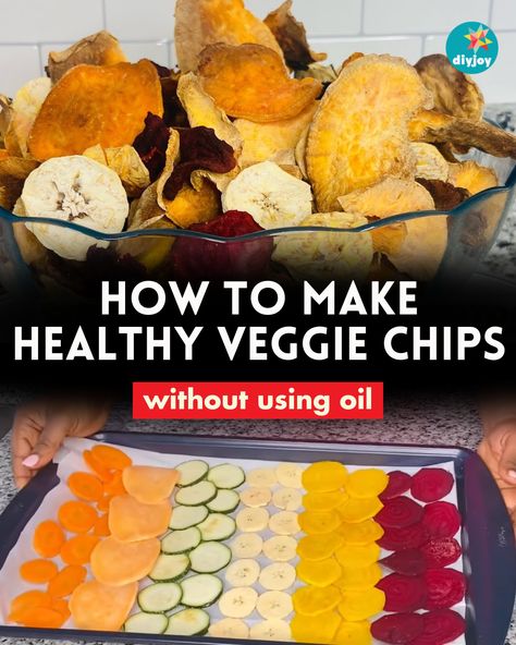 These homemade veggie chips are not only healthy and delicious, they are also super easy to make! Find the recipe here. Homemade Veggie Straws, Homemade Veggie Chips, Vegetable Chips Recipe, Veggie Chips Recipe, Homemade Chips Recipe, Microwave Potato Chips, Veggie Slicer, Veggie Straws, Potato Chip Recipes