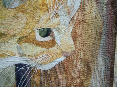 Quilted Art, Pictorial Quilts, Portrait Quilts, Cat Quilts, Collage Quilts, Cat Quilt Patterns, David Taylor, Landscape Art Quilts, Art Quilting