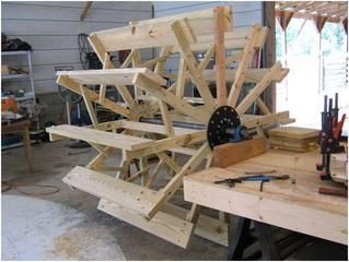 Paddle Wheel Boat, Ships Steering Wheel, Shanty Boat, Paddle Wheel, Wooden Paddle, Boat Building, Woodworking, Electricity, Wood