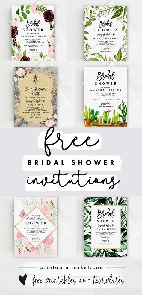 Bridal Shower Invites Diy, Wedding Shower Invitation Ideas, Bridal Invitations Templates, Free Printable Bridal Shower Invitations, Bridal Shower Invitations Templates Free, Diy Bridal Shower Invitations, Bridal Shower Invites Wording, Bridal Shower Invitation Ideas, Printable Wedding