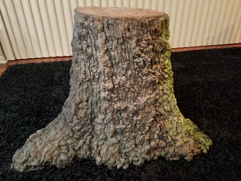 Tree Stumps Diy, Tree Props, Jungle Decorations, Wood Stumps, Diy Props, Fairy Garden Designs, Fake Trees, Cardboard Sculpture, Diy Tree