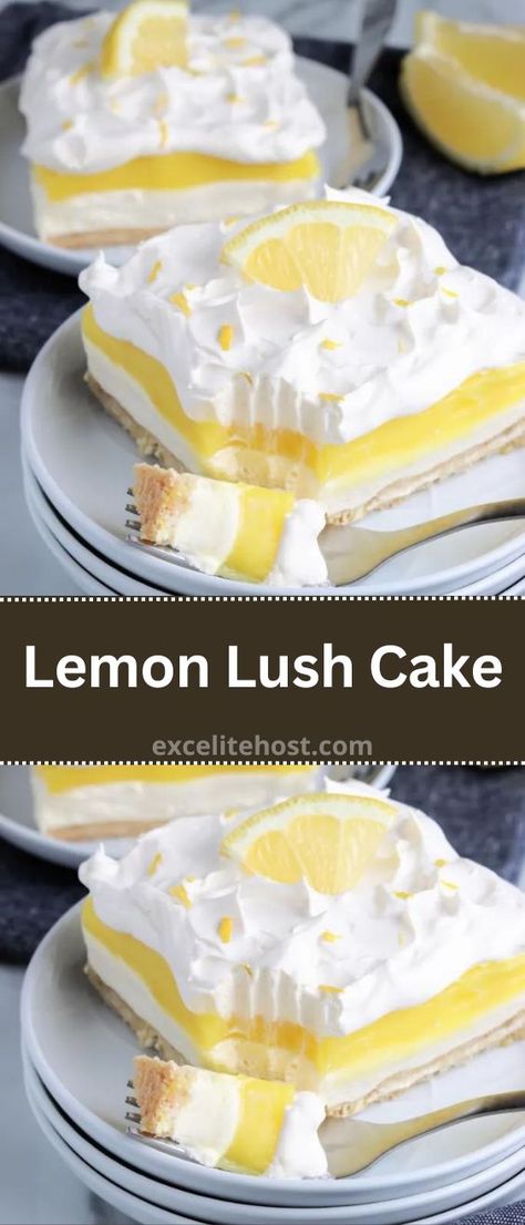 Lemon Lush Cake Quick And Healthy Meals, Lush Cake, Lemon Lush, Welcome To My Kitchen, Meals At Home, Lemon Squares, Lemon Pudding, Diy Recipe, Fat Loss Drinks