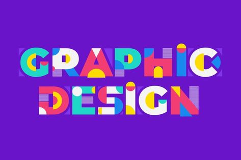 Shape Typography Design, Colorful Typography Design, Masthead Design Typography, Typography Geometric, Geometric Typography, Graphic Design Letters, Typography Design Inspiration, Deck Layout, Shapes Art