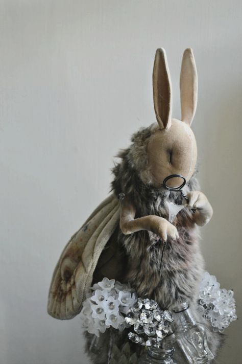 Mr Finch, Mister Finch, Soft Sculpture Art, Textile Art Dolls, Rabbit Soft Toy, Soft Sculpture Dolls, Fairy Art Dolls, Nature Artists, Textile Sculpture