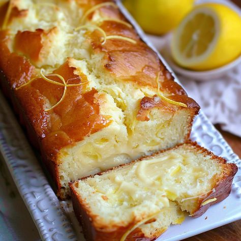 Luscious Lemon Cream Cheese Loaf - Easy DIY Recipes Lemon Cream Cheese Loaf, Cream Cheese Loaf, Cheese Loaf, Lemon Loaf Recipe, Starbucks Lemon Loaf, Cream Cheese Bread, Lemon Cream Cheese, Slow Cooked Chicken, Cream Cheese Muffins