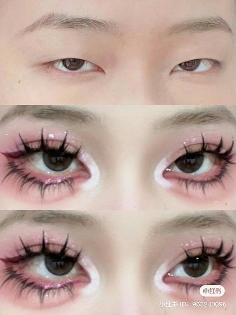 Fantasy Sketches, J Makeup, Punk Makeup, Pink Eye Makeup, Anime Makeup, Doll Eye Makeup, Kawaii Makeup, Makeup Artist Tips, Swag Makeup