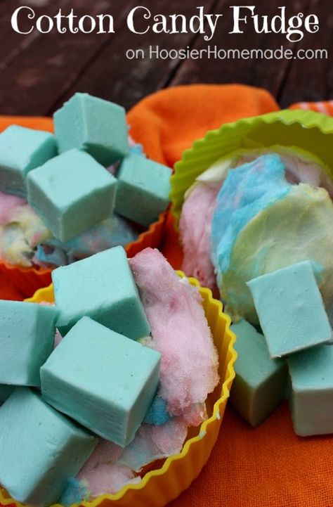 Cotton-Candy-Fudge-V-w-jpg Cotton Candy Fudge, Candy Fudge, Oreo Fudge, Diy Easy Recipes, Fudge Cookies, Homemade Candies, Yummy Sweets, Fudge Recipes, Candy Recipes