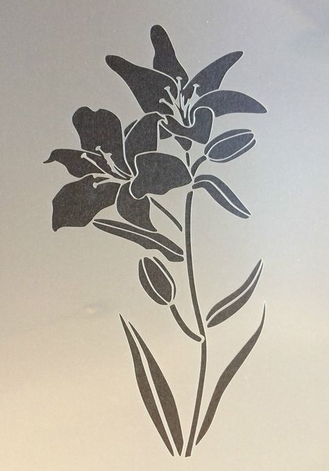 Lily Flower Plant Floral A4 Mylar Reusable Stencil Airbrush Painting Art Craft Painting Cake, Fire Lily, Lilies Drawing, Flower Stencils, Textile Painting, Airbrush Painting, Winter Florals, Tattoo Face, Sponge Painting