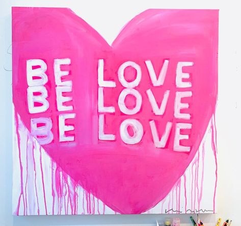 Drippy Heart, Kerri Rosenthal, Love Art Print, Entryway Office, Be Love, Art Print Collection, Word Wall Art, Heart Painting, Limited Edition Art Print