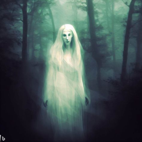 Ghost In Forest, Ghost Fairy, Ghost Forest, Ghost Art, Ghost Lights, Dark Grunge, Grunge Fairy, Forest Art, The Forest