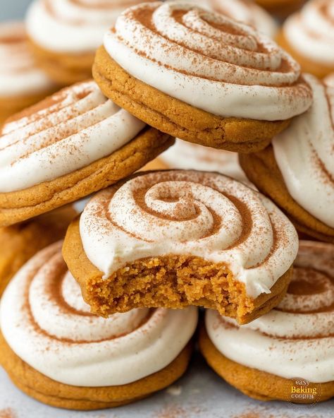 Pumpkin Roll Cookies, Pumpkin Cake Cookies, Pecan Cream Pie Recipe, Pumpkin Cake Mix Cookies, Peach Crumble Bars, Pumpkin Cake Mix, Pumpkin Pie Cookies, Pumpkin Oatmeal Cookies, Butter Pecan Cookies