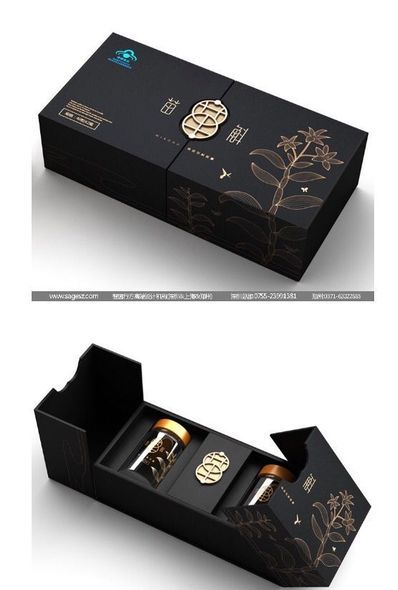 Premium Japanese style packaging. Use of elegant linear patterns with gold accents which bring the packaging to life and give a premium, high end feel. Use of black suggests a mysterious identity, with sleek and modern connotations. Love the golf foil used as a contrast and to provide an extra textured element for a tangible user experience. #design #packaging #premium #goldfoil #foiling Desain Merek, Don Pedro, Tea Packaging Design, Desain Pantry, Luxury Packaging Design, Honey Packaging, Perfume Packaging, Design Websites, Box Packaging Design