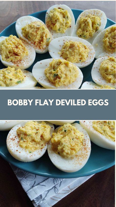 This delicious deviled egg recipe by Bobby Flay is creamy, quick, and perfect for any gathering! With a hint of spice and a sprinkle of smoky paprika, these eggs are as easy to make as they are tasty. Using common ingredients, you’ll create a savory treat that’s ideal for appetizers, snacks, or party platters. Firebirds Deviled Eggs, Stuffed Eggs Recipe, The Best Deviled Eggs Ever, Savory Deviled Eggs, Deviled Eggs Recipe Best, Delicious Deviled Egg Recipe, Deviled Egg Recipe, Devilled Eggs Recipe Best, Bobby Flay Recipes