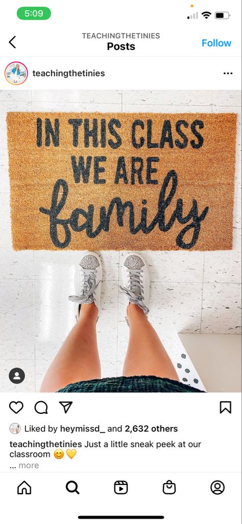 Classroom Door Mat, Classroom Welcome, We Are Family