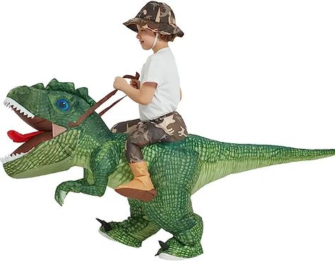 T Rex Halloween Costume, Kids Dinosaur Costume, Inflatable Dinosaur Costume, Halloween Costume For Kids, Rex Costume, Dino Costume, T Rex Costume, Dinosaur Halloween, Santa Cap