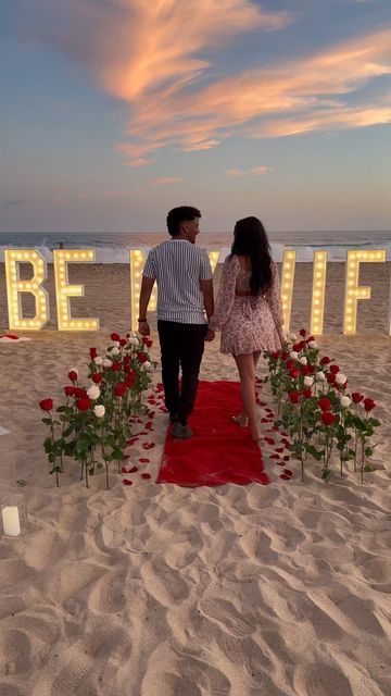 Will U Marry Me Proposals, Be My Wife Proposal, Will You Marry Me, Wedding Proposal Ideas Engagement, Cute Engagement Photos, Wedding Proposals, Marquee Letters, Leather Office, Indian Bridal Fashion