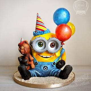 Carving Cake Recipe, Minion Birthday Cake, Baby Birthday Party Theme, Minions Bob, Minion Cupcakes, Movie Cakes, Realistic Cakes, Gravity Cake, A Minion