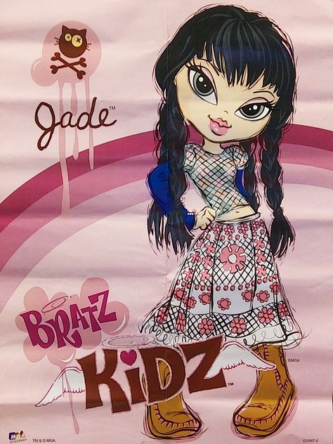 Bratz Official Art, Libra Mood Board, Bratz Kidz, Bratz Wallpaper, Goth Cartoon, Girly Cartoons, Jade Bratz, Bratz Art, Bratz Characters