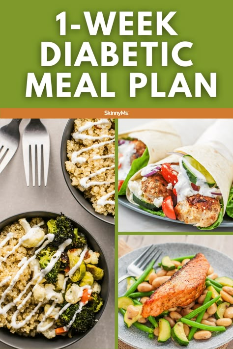 Prediabetic Diet, Healthy Recipes For Diabetics, Blood Sugar Diet, Diet Meal Plans, Week Meal Plan, Eating Plans, Meals For The Week, Healthy Meals, Blood Sugar